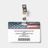 Personalized Employee ID Card - Photo, Barcode, バッジ (裏面 （クリップ付）)