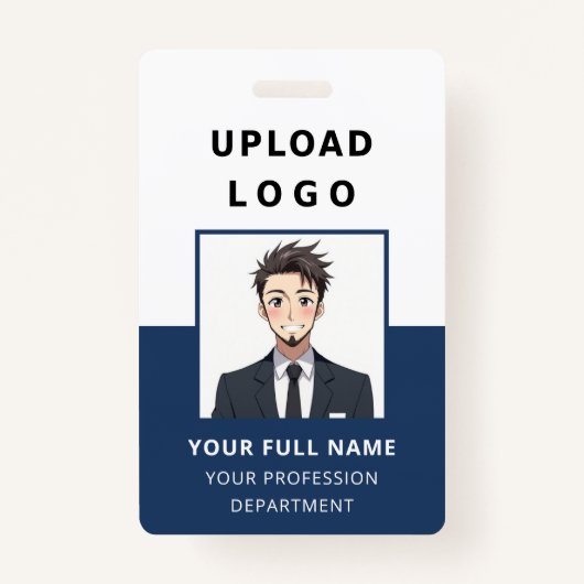 Personalized Employee Photo ID Company Security バッジ (正面)