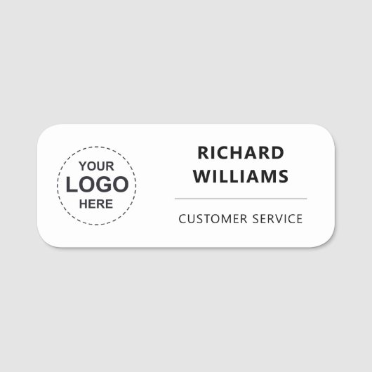 Personalized Employee  with Custom Business Logo 名札 (正面)