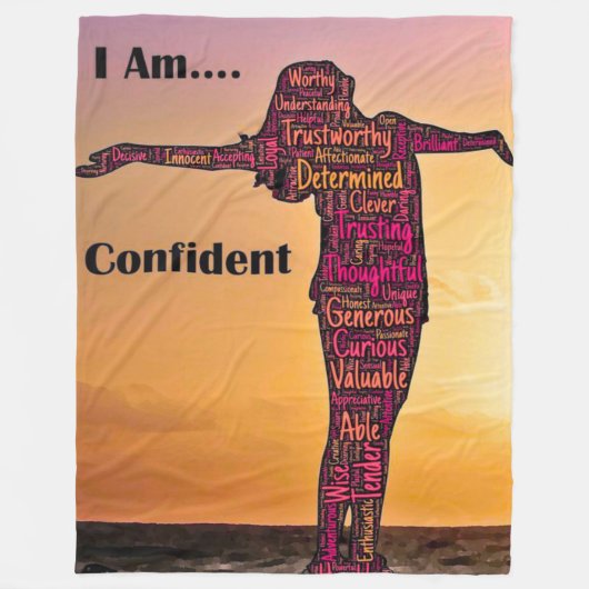 Personalized Empowering Women's Blanket フリースブランケット (正面)