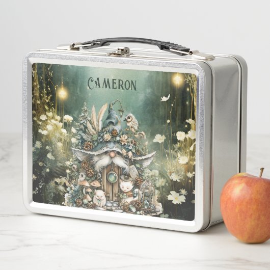 Personalized Enchanted Forest Gnome メタルランチボックス (インサイチュ)