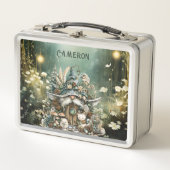 Personalized Enchanted Forest Gnome メタルランチボックス (正面)