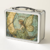Personalized Enchanted Forest Moon Fairy メタルランチボックス (裏面)