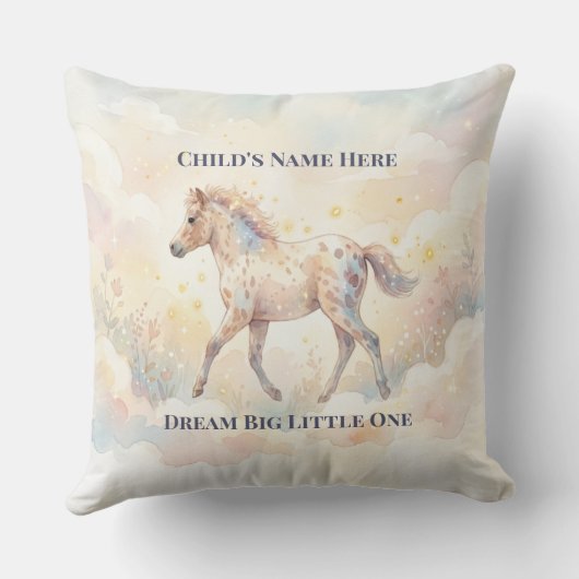 Personalized Enchanted Forest Nursery Pillow クッション (裏面)