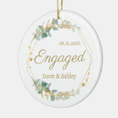 Personalized Engagement Gift Keepsake セラミックオーナメント (左)