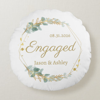 Personalized Engagement Gift Keepsake ラウンドクッション