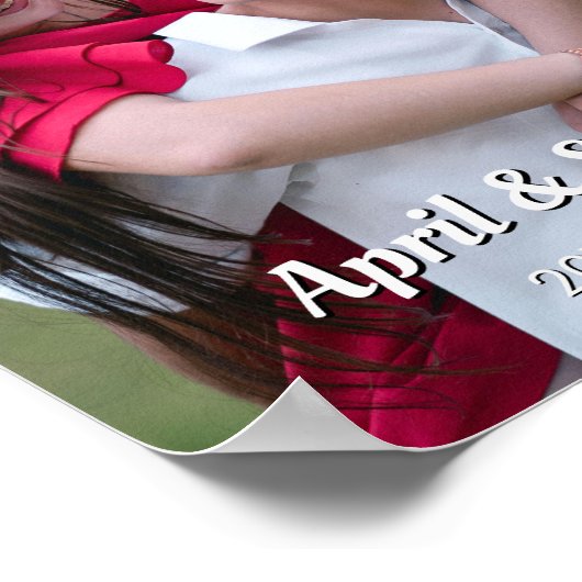 Personalized Engagement Photo  ポスター (角)