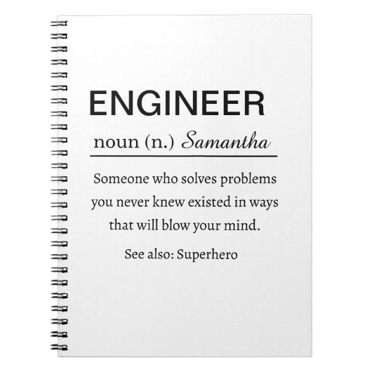 Personalized Engineer Definition ノートブック (正面)