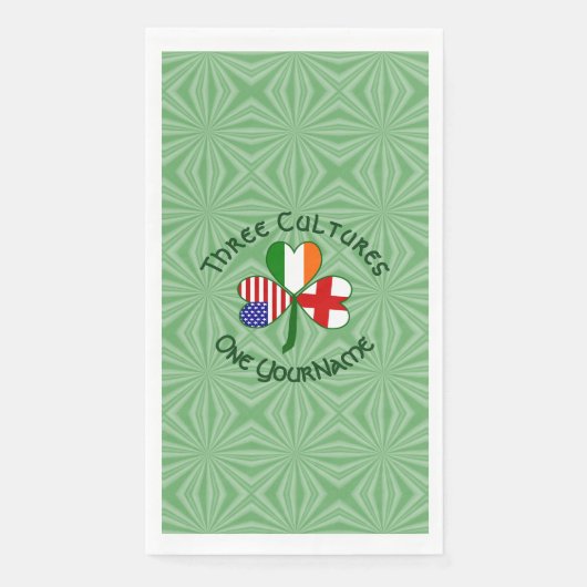 Personalized England Ireland USA Shamrock (正面)