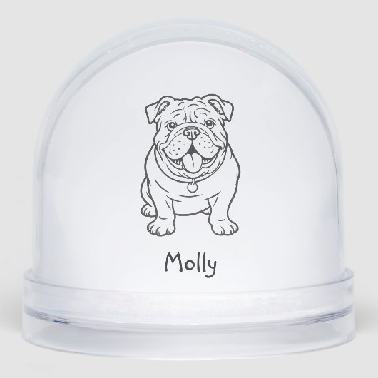 Personalized English Bulldog Dog Christmas (正面)