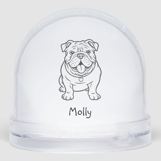 Personalized English Bulldog Dog Christmas (裏面)