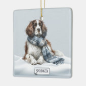 Personalized English Springer Spaniel Ornament セラミックオーナメント (左)