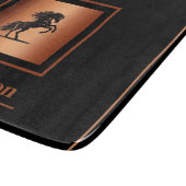 Personalized Equestrian Copper-Embellished  カッティングボード (角)