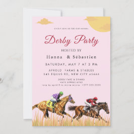 Personalized Equestrian Horse Racing Invite 招待状