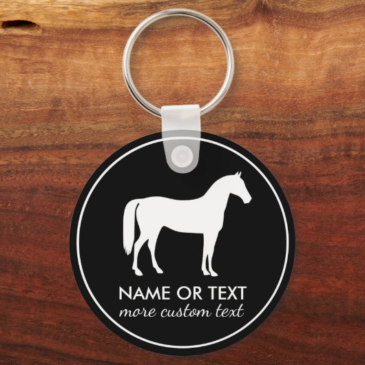 Personalized Equestrian Horseback Riding Name キーホルダー (裏面)