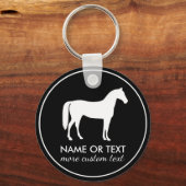 Personalized Equestrian Horseback Riding Name キーホルダー (正面)