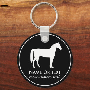 Personalized Equestrian Horseback Riding Name キーホルダー