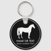 Personalized Equestrian Horseback Riding Name キーホルダー (裏面)