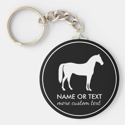 Personalized Equestrian Horseback Riding Name キーホルダー (正面)