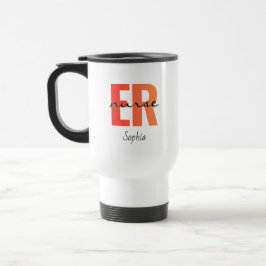 Personalized ER Nurse Bold Typography トラベルマグ