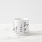 Personalized Espresso Cup with Cityscape エスプレッソカップ (正面)