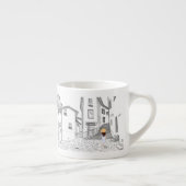 Personalized Espresso Cup with Cityscape エスプレッソカップ (右)