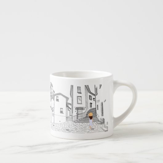 Personalized Espresso Cup with Cityscape エスプレッソカップ (右)