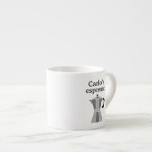 Personalized espresso cup with moka pot design エスプレッソカップ (正面右)
