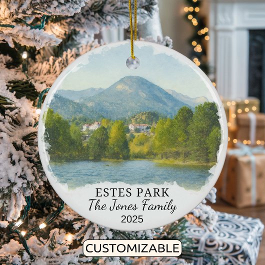 Personalized Estes Park Ornament, Colorado セラミックオーナメント