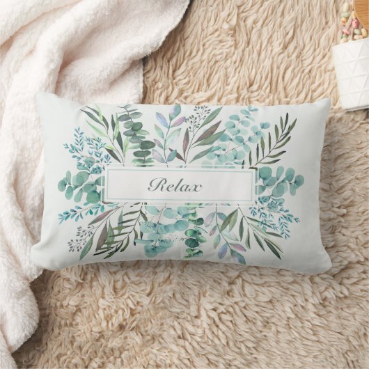Personalized Eucalyptus Relax Lumbar Pillow ランバークッション (ブランケット)