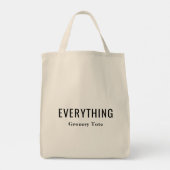 Personalized Everything Reusable Grocery Tote Bag トートバッグ (裏面)