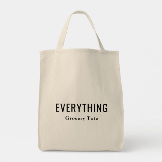 Personalized Everything Reusable Grocery Tote Bag トートバッグ (裏面)