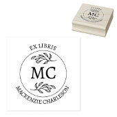 Personalized Ex Libris Monogram Book ラバースタンプ