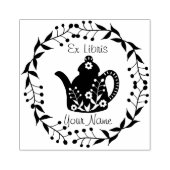 Personalized Ex Libris teapot  ラバースタンプ (インプリント)
