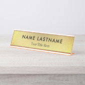 Personalized Executive Office Custom Gold Desk デスクネームプレート (正面)