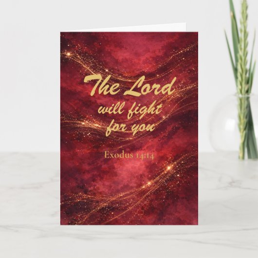 Personalized Exodus 14:14 Christian Encouragement  カード (正面)