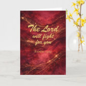 Personalized Exodus 14:14 Christian Encouragement  カード (黄色い花)