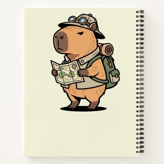 Personalized Explorer Capybara Notebook ノートブック (裏面)