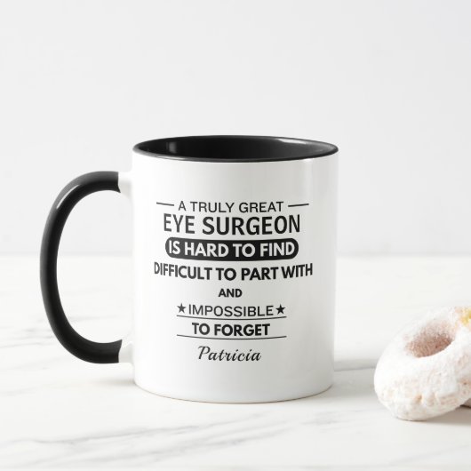 Personalized Eye Surgeon マグカップ (ドーナツ)