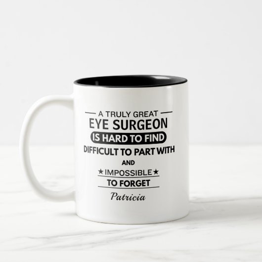 Personalized Eye Surgeon Appreciation ツートーンマグカップ (左)