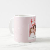 Personalized Fa La La La Pink Christmas Photo コーヒーマグカップ (正面左)