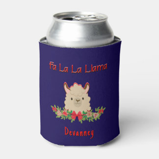 Personalized Fa La La Llama Christmas 缶クーラー