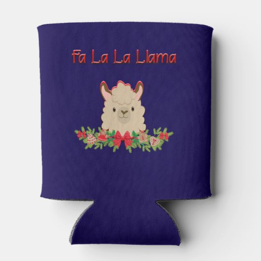 Personalized Fa La La Llama Christmas 缶クーラー (裏面)