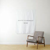 Personalized Fabric Birthday Banner Minimal タペストリー (インサイチュ)