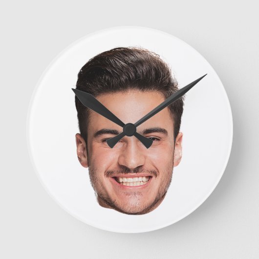 Personalized Face ラウンド壁時計 (正面)