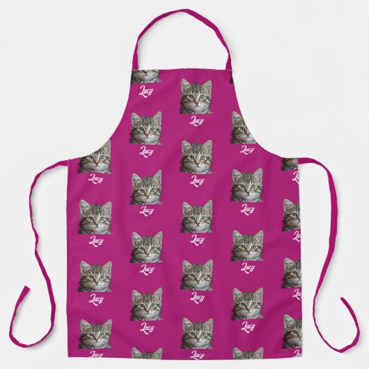 Personalized Face and Name Apron, Custom Photo エプロン (正面)