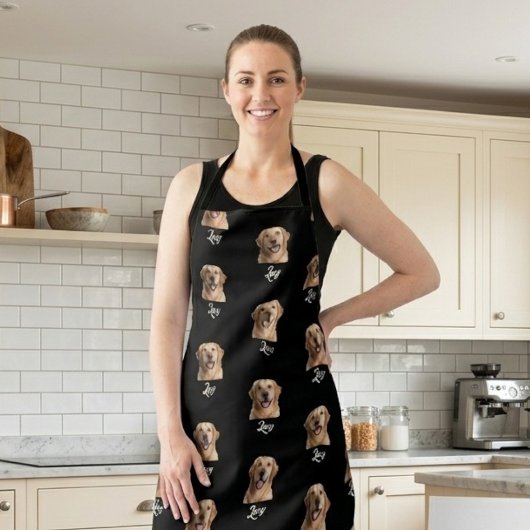 Personalized Face and Name Apron, Custom Photo エプロン