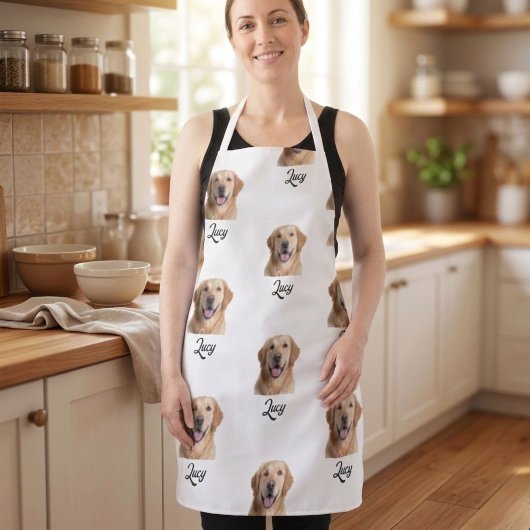 Personalized Face and Name Apron, Custom Photo エプロン