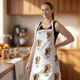 Personalized Face and Name Apron, Custom Photo エプロン