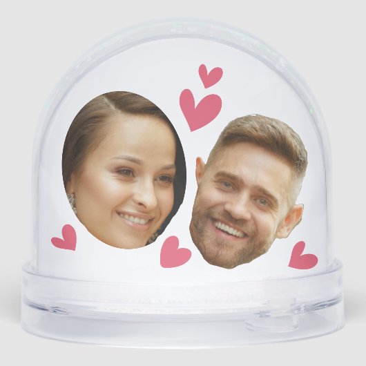 Personalized Face Custom Photo With Heart Couple (裏面)